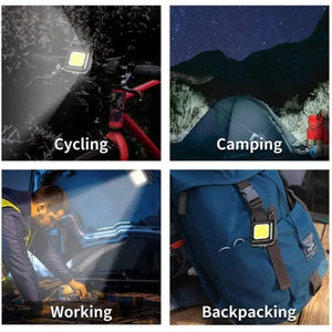 Planet Gates 1pc Portable LED Flashlight Mini Rechargeable Multifunctional Work Light, Keychain Small Pocket Lights For Outdoor, Camping, Car Lighting