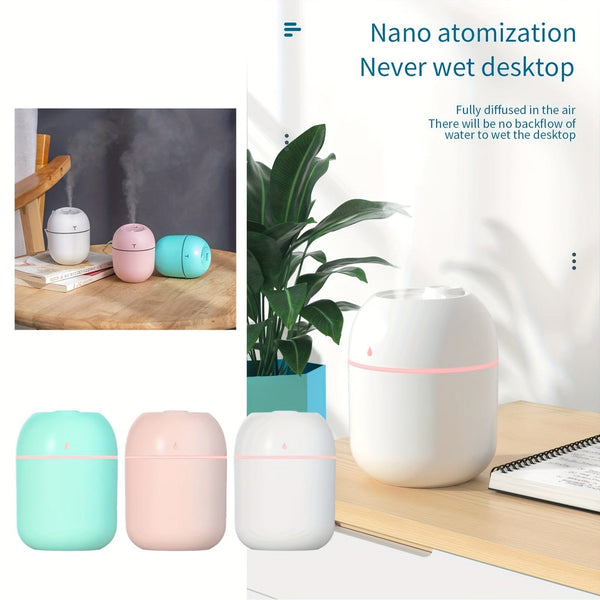 Planet Gates 1pc Portable Mini Cup Spray Mist Humidifier Double Wet Aroma Essential Oil Diffuser Car Usb Air Humidifier 220ml