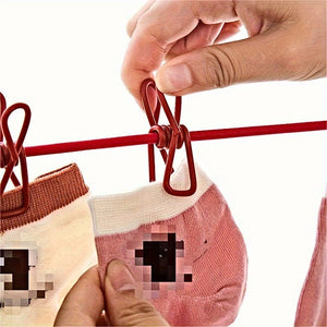 Planet Gates 1pc Portable Travel Clothesline, Retractable Camping Clothesline, Adjustable Clothesline With 12pcs Clips, Drying Clothes For Outdoor And Indoor, Home Supplies