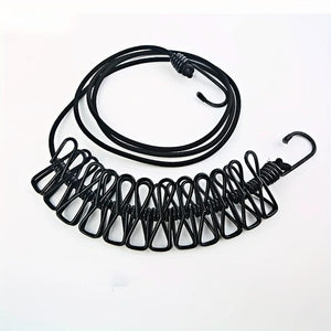 Planet Gates 1pc Portable Travel Clothesline, Retractable Camping Clothesline, Adjustable Clothesline With 12pcs Clips, Drying Clothes For Outdoor And Indoor, Home Supplies