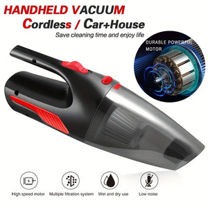 Planet Gates 1pc, Powerful Handheld Wireless Car Vacuum Cleaner With Dual-use For Home And Car, USB Charging, Wireless, Mini Household Vacuum Cleaner With 4000mAh/44w/40dps
