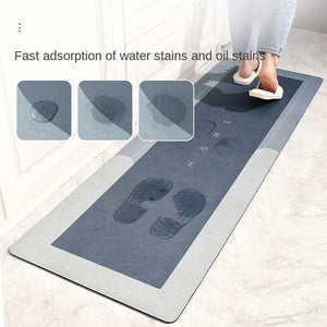 Planet Gates 1pc Premium Diatom Mud Kitchen Floor Mat, Super Absorbent Floor Mat With Anti-slip Bottom, Quick Dry Bathroom Living Room Large Carpet, Absorbent Bath Mat, Laundry Floor Mat