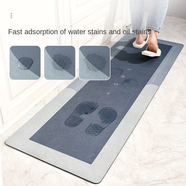 Planet Gates 1pc Premium Diatom Mud Kitchen Floor Mat, Super Absorbent Floor Mat With Anti-slip Bottom, Quick Dry Bathroom Living Room Large Carpet, Absorbent Bath Mat, Laundry Floor Mat