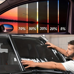 Planet Gates 1pc Privacy Solar Window Tint Film For Car, Heat&UV Rejection, 2ply Auto Privacy Window Film Window Tint, Anti Scratch Sun Block