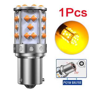 Planet Gates 1PC  PY21W  BAU15S / China 2Pcs WY21W LED Canbus No Error No Hyper Flash Turn Signal Lights Bulb 3030 SMD T20 7440 W21W 1156 ba15s LED Lamp 12V Orange