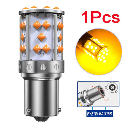 Planet Gates 1PC  PY21W  BAU15S / China A pack 1156 P21W ba15s Bau15s PY21W 7507 LED Canbus No Hyper Flash Turn Signal Light Bulb Built-in Resistor Error Free Orange