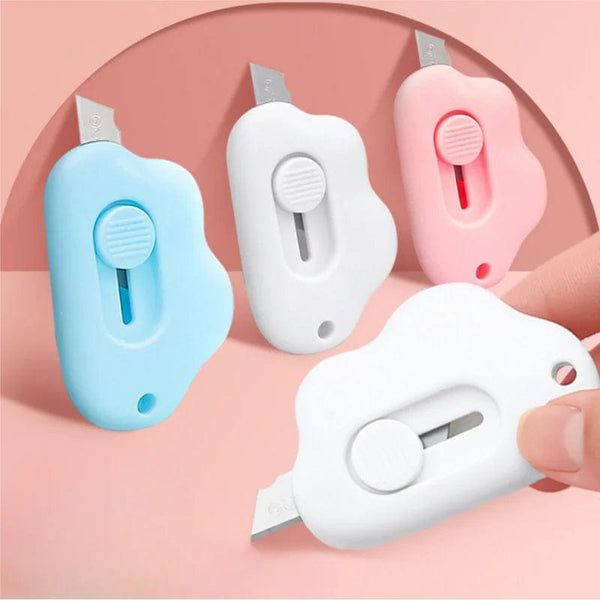 Planet Gates 1pc random A Cute Rabbit Cloud Color Mini Portable Utility Knife Paper Cutter Cutting Paper Razor Blade Office Stationery Cutting Supplies