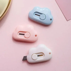 Planet Gates 1pc random A Cute Rabbit Cloud Color Mini Portable Utility Knife Paper Cutter Cutting Paper Razor Blade Office Stationery Cutting Supplies