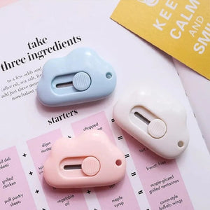 Planet Gates 1pc random A Cute Rabbit Cloud Color Mini Portable Utility Knife Paper Cutter Cutting Paper Razor Blade Office Stationery Cutting Supplies
