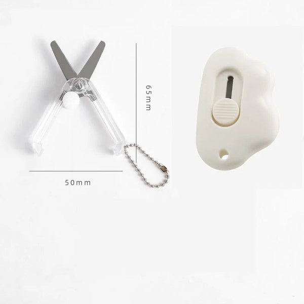 Planet Gates 1pc random A Cute Rabbit Cloud Color Mini Portable Utility Knife Paper Cutter Cutting Paper Razor Blade Office Stationery Cutting Supplies