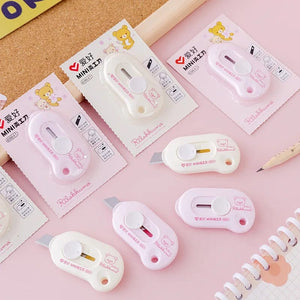 Planet Gates 1pc random A Cute Rabbit Cloud Color Mini Portable Utility Knife Paper Cutter Cutting Paper Razor Blade Office Stationery Cutting Supplies