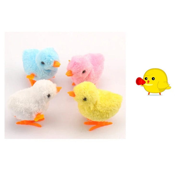 Planet Gates 1pc random color 1pcs Cute Wind Up Chick Plush Animals Toy Kids Boy Girl Stuffed Animals Chick Clockwork Walking Toys Children Fun Gifts