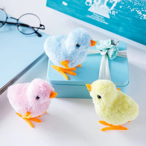 Planet Gates 1pc random color 1pcs Cute Wind Up Chick Plush Animals Toy Kids Boy Girl Stuffed Animals Chick Clockwork Walking Toys Children Fun Gifts