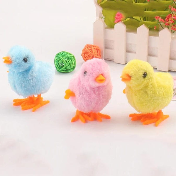 Planet Gates 1pc random color 1pcs Cute Wind Up Chick Plush Animals Toy Kids Boy Girl Stuffed Animals Chick Clockwork Walking Toys Children Fun Gifts