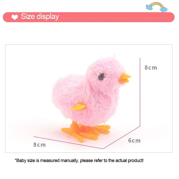 Planet Gates 1pc random color 1pcs Cute Wind Up Chick Plush Animals Toy Kids Boy Girl Stuffed Animals Chick Clockwork Walking Toys Children Fun Gifts