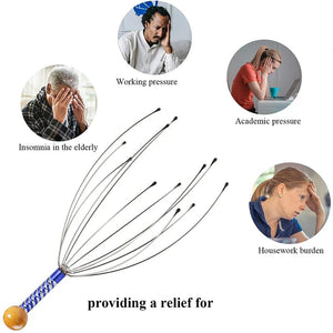 Planet Gates 1pc Random color Octopus Head Massager Scratching Scalp Relaxation Relief Body Massager Scratcher Relieves Tension Health Care Tools Random