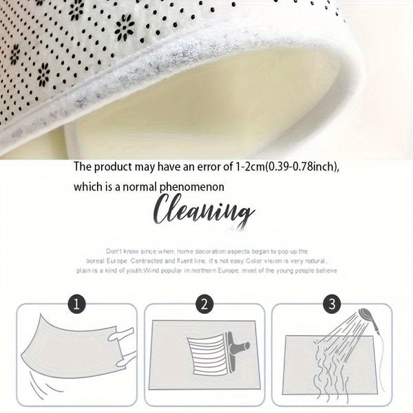 Planet Gates 1pc Rectangle Kitchen Rug - Non-Slip, Waterproof, And Dirt-Resistant Kitchen Floor Mat - Machine Washable Rugs Perfect For Living Room, Laundry, And Bathroom - Enhance Room Decor And Protect Floors Mats