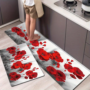 Planet Gates 1pc Rectangle Kitchen Rug - Non-Slip, Waterproof, And Dirt-Resistant Kitchen Floor Mat - Machine Washable Rugs Perfect For Living Room, Laundry, And Bathroom - Enhance Room Decor And Protect Floors Mats