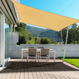 Planet Gates 1pc Rectangle Sun Sail Shade Breathable Sun Shade Sail Rectangle Sunscreen Net For Balcony Garage Courtyard Backyard Pool Lawn Outdoor Activities, 2x4m/3x4m
