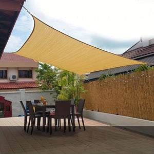 Planet Gates 1pc Rectangle Sun Sail Shade Breathable Sun Shade Sail Rectangle Sunscreen Net For Balcony Garage Courtyard Backyard Pool Lawn Outdoor Activities, 2x4m/3x4m