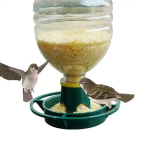 Planet Gates 1pc Recycle Empty Soda Bottle Top Bird Feeder Automatical Feeding Outdoors Hanging Feeding Tray