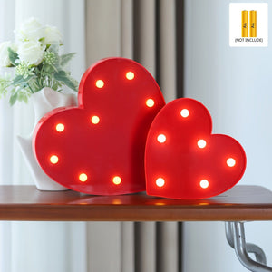 Planet Gates 1pc Red Heart-shaped Decorative Light, Indoor Bedroom Desktop Decoration Night Light, Wedding, Proposal, Party, Holiday Decoration Love Shaped Light, Valentine's Day And Mother's Day Gifts