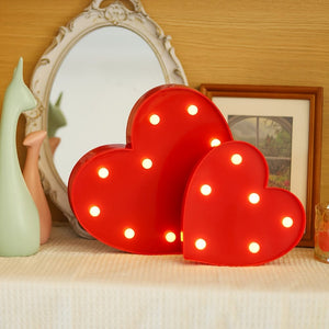 Planet Gates 1pc Red Heart-shaped Decorative Light, Indoor Bedroom Desktop Decoration Night Light, Wedding, Proposal, Party, Holiday Decoration Love Shaped Light, Valentine's Day And Mother's Day Gifts