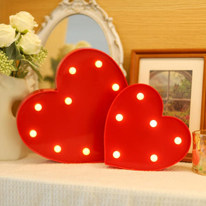 Planet Gates 1pc Red Heart-shaped Decorative Light, Indoor Bedroom Desktop Decoration Night Light, Wedding, Proposal, Party, Holiday Decoration Love Shaped Light, Valentine's Day And Mother's Day Gifts