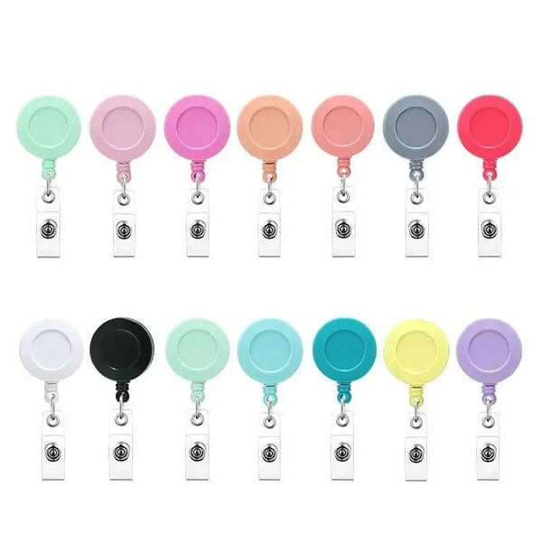 Planet Gates 1pc Retractable Badge Holder Clips for Nurse ID Badge Reel with Belt Clip Doctor ID Card Chain Clips School Student Office