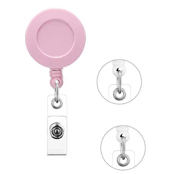Planet Gates 1pc Retractable Badge Holder Clips for Nurse ID Badge Reel with Belt Clip Doctor ID Card Chain Clips School Student Office