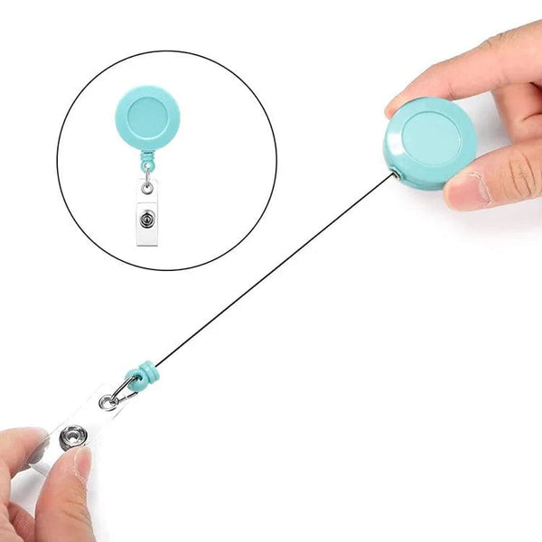 Planet Gates 1pc Retractable Badge Holder Clips for Nurse ID Badge Reel with Belt Clip Doctor ID Card Chain Clips School Student Office