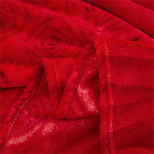 Planet Gates 1pc Rose Pattern Bed Blanket, Soft Comfortable Blanket For Sofa Office Bed Camping Travelling, Valentine's Day Gift Blanket