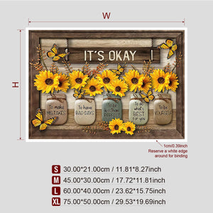 Planet Gates 1pc Rustic Canvas Print Poster, Sunflower Canvas Wall Art, Artwork Wall Painting For Bathroom Bedroom Office Living Room Wall Decor, Home Decoration, No Frame