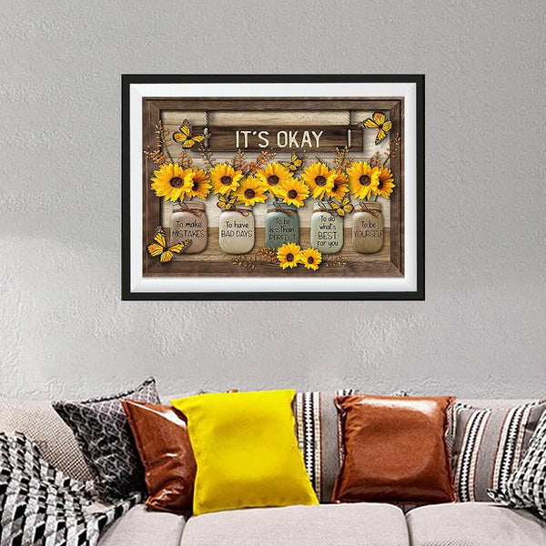 Planet Gates 1pc Rustic Canvas Print Poster, Sunflower Canvas Wall Art, Artwork Wall Painting For Bathroom Bedroom Office Living Room Wall Decor, Home Decoration, No Frame