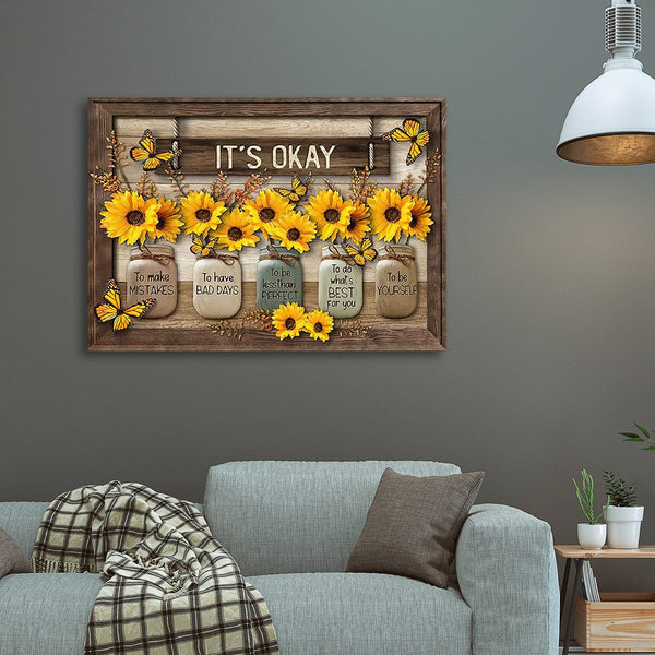 Planet Gates 1pc Rustic Canvas Print Poster, Sunflower Canvas Wall Art, Artwork Wall Painting For Bathroom Bedroom Office Living Room Wall Decor, Home Decoration, No Frame