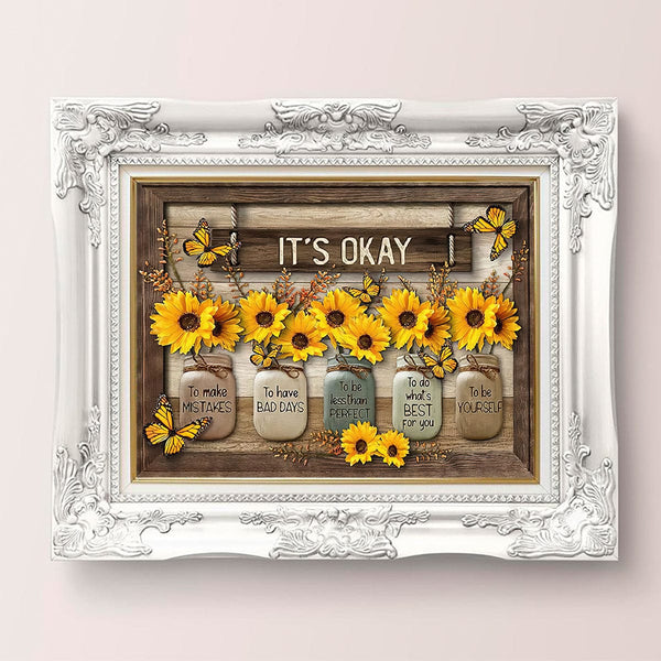 Planet Gates 1pc Rustic Canvas Print Poster, Sunflower Canvas Wall Art, Artwork Wall Painting For Bathroom Bedroom Office Living Room Wall Decor, Home Decoration, No Frame