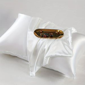 Planet Gates 1pc Satin Solid Color Pillowcase, Soft Pillow Cover With Envelope Closure For Bedroom, Bedding Supplies, Without Filler