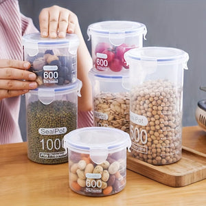 Planet Gates 1pc Sealed Kitchen Storage Jar for Cereal and Miscellaneous Food - Easy to Use and Organize Kitchen Accessory