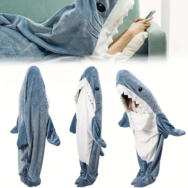 Planet Gates 1pc Shark Blanket Adult Boys Girls Shark Blanket Wearable Shark Blanket Shark Sleeping Bag Christmas Gift