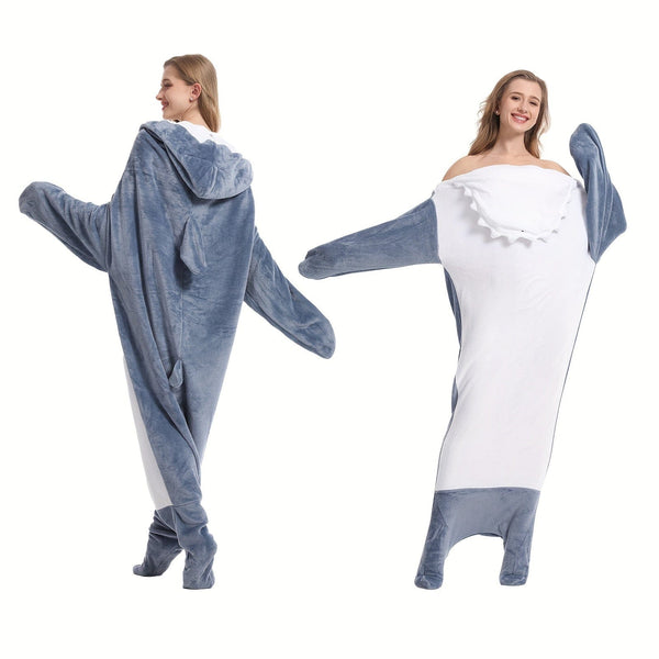 Planet Gates 1pc Shark Blanket Adult Boys Girls Shark Blanket Wearable Shark Blanket Shark Sleeping Bag Christmas Gift