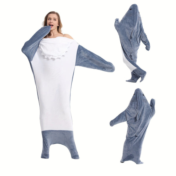 Planet Gates 1pc Shark Blanket Adult Boys Girls Shark Blanket Wearable Shark Blanket Shark Sleeping Bag Christmas Gift