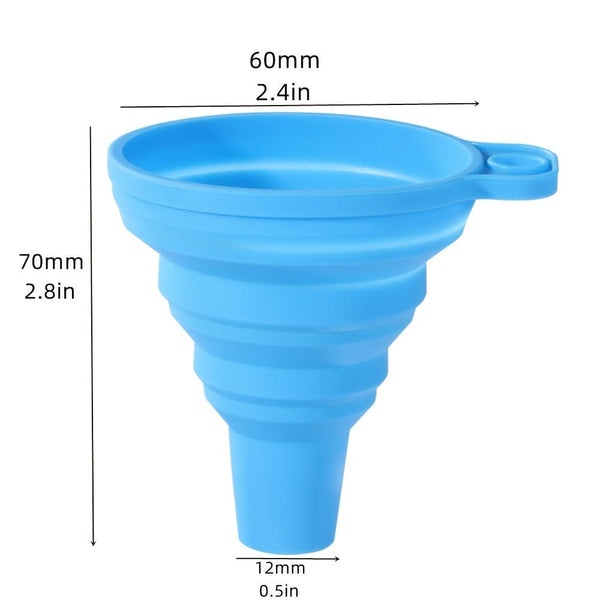 Planet Gates 1pc Silicone Collapsible Funnel Foldable Funnels For Water Bottle Liquid Transfer Kitchen Gadgets Accessories