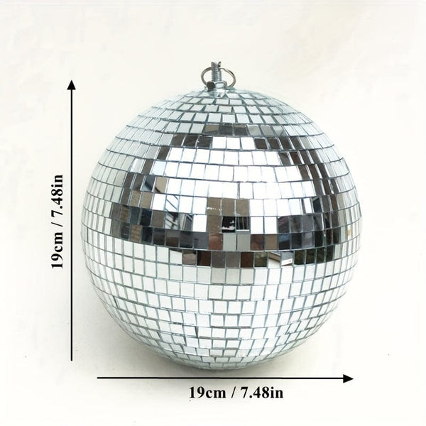 Planet Gates 1pc, Silvery Mirror Disco Ball Holiday Hanging Decorations Mirror Ball Wedding Party Home Decoration Disco Ball Glass Ball Reflective Ball