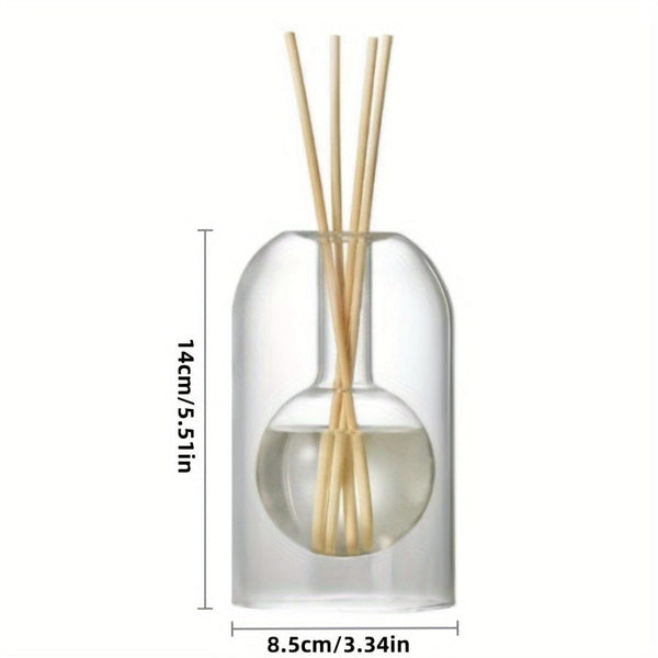 Planet Gates 1pc Simple Light Luxury Aromatherapy Bottle, Glass Bottle, Non-print Style Essential Oil Bottle, Aromatherapy Bottle, Simple Diffuser Bottle, Vase