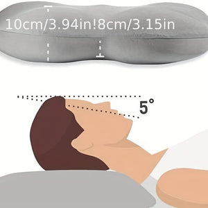 Planet Gates 1pc Sleep Pillow, Soft Bed Pillow Micro Egg Shaped Pillows, Breathable Cervical Foam Pillow, 3D All-Round Deep Sleep Pillow For Men Women