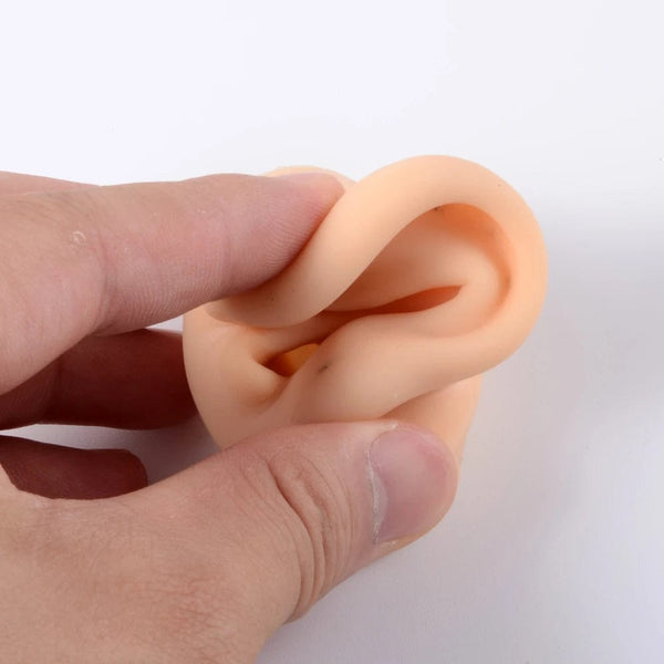 Planet Gates 1PC Soft Ear Silicone Piercing Model Tattoo Practice Tools Earring Jewelry Display Acrylic Display Stand Kit Hot Sale