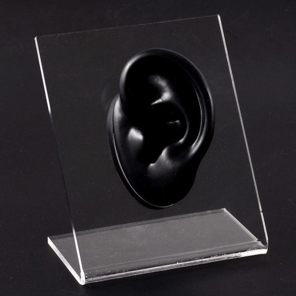 Planet Gates 1PC Soft Ear Silicone Piercing Model Tattoo Practice Tools Earring Jewelry Display Acrylic Display Stand Kit Hot Sale