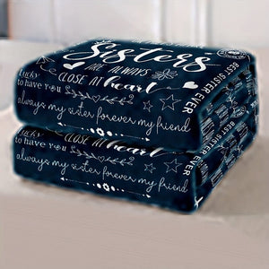 Planet Gates 1PC Soft Flannel Blanket For Sisters Gift Sisters Birthday Christmas Wedding Graduation Gift Blanket For Couch Bed Sofa Office Camping