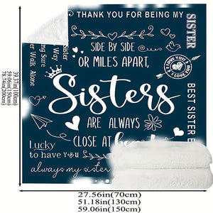 Planet Gates 1PC Soft Flannel Blanket For Sisters Gift Sisters Birthday Christmas Wedding Graduation Gift Blanket For Couch Bed Sofa Office Camping