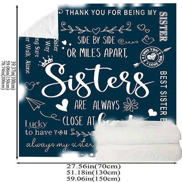 Planet Gates 1PC Soft Flannel Blanket For Sisters Gift Sisters Birthday Christmas Wedding Graduation Gift Blanket For Couch Bed Sofa Office Camping